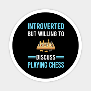 Introverted Playing Chess Magnet